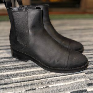 Cole Haan Grand OS Waterproof Chelsea Boots in Black Leather
